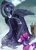 Size: 1300x1800 | Tagged: safe, artist:pegasistermetalover, princess luna, snowfall frost, spirit of hearth's warming yet to come, starlight glimmer, a hearth's warming tail, g4, cloak, clothes, magic, scene interpretation, snow, snowfall