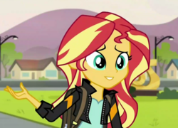 Size: 579x417 | Tagged: safe, edit, edited screencap, screencap, sunset shimmer, equestria girls, g4, my little pony equestria girls: friendship games, cute, inverted mouth, shimmerbetes