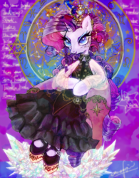 Size: 600x770 | Tagged: safe, artist:onofuji, rarity, pony, g4, bipedal, clothes, female, shirt, skirt, solo, vest