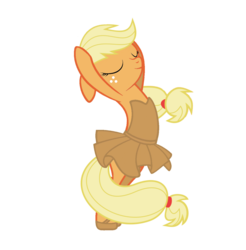 Size: 1294x1316 | Tagged: safe, artist:michaelsety, applejack, earth pony, pony, g4, ballerina, ballet, bipedal, clothes, cute, dancing, dress, female, simple background, solo, transparent background, tutu, vector