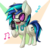 Size: 2003x1974 | Tagged: safe, artist:itresad, dj pon-3, vinyl scratch, pony, unicorn, g4, abstract background, background pony, cute, cutie mark, female, headphones, hooves, horn, mare, music notes, open mouth, raised hoof, record, simple background, solo, spinning, sunglasses, transparent background