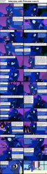 Size: 1282x4732 | Tagged: safe, edit, edited screencap, screencap, princess luna, alicorn, pony, comic:celestia's servant interview, g4, luna eclipsed, caption, comic, cs captions, female, high res, interview, mare, solo, text