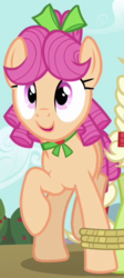 Size: 223x496 | Tagged: safe, screencap, apple rose, granny smith, earth pony, pony, apple family reunion, g4, cropped, female, mare, offscreen character, young, young apple rose, young granny smith, younger