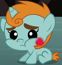 Size: 205x215 | Tagged: safe, screencap, snips, pony, unicorn, g4, magic duel, baby, baby pony, baby snips, colt, male, solo, younger