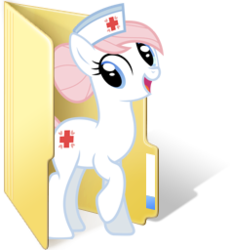 Size: 236x256 | Tagged: safe, artist:nattsu-san, nurse redheart, g4, computer icon, female, folder, nurse, solo, webcore