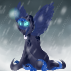 Size: 800x800 | Tagged: safe, artist:timid tracks, princess luna, spirit of hearth's warming yet to come, a hearth's warming tail, g4, ask-luna-and-tiberius, female, solo