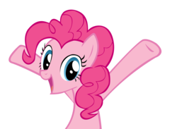 Size: 3000x2200 | Tagged: safe, artist:pikn2, pinkie pie, g4, female, high res, open mouth, simple background, solo, transparent background, vector