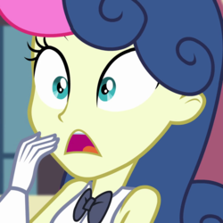 Size: 720x720 | Tagged: safe, screencap, bon bon, sweetie drops, all's fair in love & friendship games, equestria girls, g4, my little pony equestria girls: friendship games, cropped, female, gasp, solo