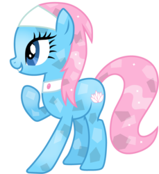 Size: 862x942 | Tagged: safe, artist:cloudy glow, lotus blossom, crystal pony, pony, g4, crystallized, female, simple background, solo, transparent background, vector