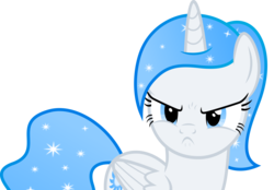 Size: 5000x3479 | Tagged: safe, artist:dashiesparkle, oc, oc only, oc:white flare, alicorn, pony, absurd resolution, alicorn oc, angry, cute, grumpy, madorable, ocbetes, simple background, solo, transparent background, vector