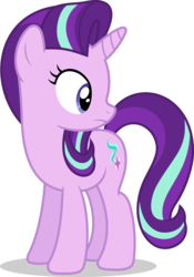 Size: 6000x8591 | Tagged: safe, artist:luckreza8, starlight glimmer, g4, no second prances, .svg available, absurd resolution, female, inkscape, looking back, simple background, solo, transparent background, vector