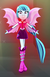 Size: 356x548 | Tagged: safe, screencap, sonata dusk, equestria girls, g4, my little pony equestria girls: rainbow rocks, female, fin wings, ponied up, solo