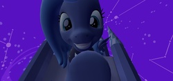 Size: 1280x600 | Tagged: safe, artist:ouranoscaelus, princess luna, g4, 3d, filly, gmod, hoof fetish, macro, smiling, woona