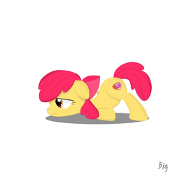 Size: 1000x1000 | Tagged: safe, artist:bighm, apple bloom, g4, cutie mark, female, simple background, solo, the cmc's cutie marks, white background