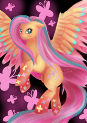 Size: 1240x1754 | Tagged: safe, artist:stardustlily03, fluttershy, g4, female, rainbow power, rainbow power fluttershy, solo