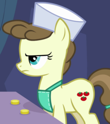 Size: 915x1030 | Tagged: safe, screencap, roma, pony, g4, putting your hoof down, bits, female, solo