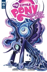 Size: 1054x1600 | Tagged: safe, artist:sararichard, idw, nightmare moon, g4, spoiler:comic, spoiler:comic45, cover, female, solo
