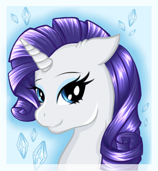 Size: 3760x4092 | Tagged: safe, artist:nuumia, rarity, g4, bust, female, high res, looking at you, portrait, smiling, solo