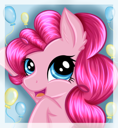 Size: 3760x4092 | Tagged: safe, artist:nuumia, pinkie pie, g4, bust, female, high res, portrait, solo