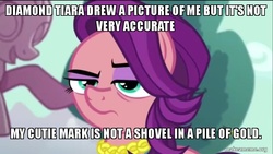 Size: 800x450 | Tagged: safe, edit, edited screencap, screencap, spoiled rich, crusaders of the lost mark, g4, female, gold digger, image macro, imminent spanking, meme, solo, this will end in grounding, wrong cutie mark