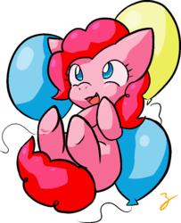 Size: 734x903 | Tagged: safe, artist:zutcha, pinkie pie, earth pony, pony, g4, balloon, female, solo