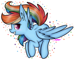 Size: 2398x1939 | Tagged: safe, artist:ashee, rainbow dash, g4, female, flying, simple background, solo, transparent background