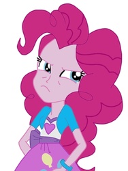 Size: 387x514 | Tagged: safe, pinkie pie, equestria girls, g4, my little pony equestria girls: rainbow rocks, angry, female, solo, when she doesn't smile