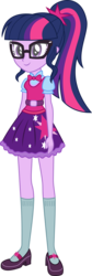 Size: 953x2847 | Tagged: safe, artist:kingdark0001, sci-twi, twilight sparkle, equestria girls, g4, my little pony: equestria girls: twilight's sparkly sleepover surprise, adorkable, alternate hairstyle, bowtie, clothes, cute, dork, female, high heels, mary janes, new outfit, old version, ponytail, sci-twi outfits, shoes, simple background, skirt, socks, solo, transparent background, vector