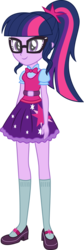 Size: 953x2847 | Tagged: safe, artist:kingdark0001, sci-twi, twilight sparkle, equestria girls, g4, my little pony: equestria girls: twilight's sparkly sleepover surprise, adorkable, alternate hairstyle, bowtie, clothes, cute, dork, female, glasses, high heels, mary janes, new outfit, old version, ponytail, sci-twi outfits, shoes, simple background, skirt, socks, solo, transparent background, vector