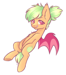 Size: 1024x1152 | Tagged: safe, artist:hawthornss, oc, oc only, oc:sweet spot, bat pony, pony, solo