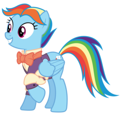 Size: 5250x4900 | Tagged: safe, artist:reginault, rainbow dash, snowdash, pegasus, pony, a hearth's warming tail, g4, .svg available, absurd resolution, bowtie, clothes, cute, female, rainbow dash always dresses in style, raised hoof, shirt, simple background, solo, transparent background, vector