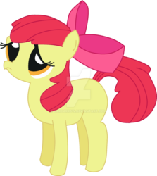 Size: 1024x1146 | Tagged: safe, artist:darcarr0w, apple bloom, g4, female, pouting, simple background, solo, transparent background, watermark