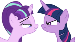 Size: 5646x3196 | Tagged: safe, artist:cloudy glow, starlight glimmer, twilight sparkle, g4, the cutie re-mark, .ai available, absurd resolution, simple background, transparent background, vector