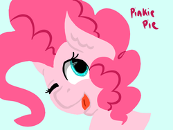 Size: 800x600 | Tagged: artist needed, safe, pinkie pie, g4, bust, cute, female, portrait, solo, wink