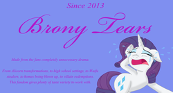 Size: 2465x1321 | Tagged: safe, artist:megaanimationfan, rarity, g4, crying, drama queen, joke, text