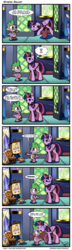 Size: 1349x4702 | Tagged: safe, artist:gray--day, spike, twilight sparkle, alicorn, dragon, pony, g4, animated, animated png, comic, cursor, cute, drawing, eyes closed, female, high res, hourglass, hug, literal minded, male, mare, pun, scrunchy face, spikabetes, tired, twilight sparkle (alicorn), winghug