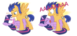 Size: 1120x525 | Tagged: safe, artist:dm29, flash sentry, twilight sparkle, g4, aaaaaaaaaa, female, male, pounce, rejection, ship:flashlight, shipping, simple background, straight, transparent background