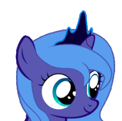 Size: 289x285 | Tagged: safe, artist:dassboshit, artist:justisanimation, edit, princess luna, g4, animated, avatar, cropped, cute, daaaaaaaaaaaw, female, filly, gift art, hnnng, lunabetes, simple background, smiling, solo, transparent background, vector, woona, young