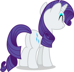 Size: 8690x8486 | Tagged: safe, artist:luckreza8, rarity, a hearth's warming tail, g4, .svg available, absurd resolution, butt, eyes closed, female, inkscape, plot, simple background, solo, transparent background, vector