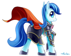 Size: 1000x785 | Tagged: safe, artist:roshichen, oc, oc only, pony, armor, cape, clothes, solo