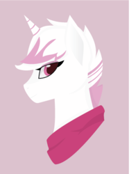 Size: 423x531 | Tagged: safe, artist:lordswinton, oc, oc only, oc:snow berry, art trade, bust, lineless, portrait, solo, white and pink