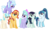 Size: 2356x1344 | Tagged: safe, artist:fanficfreak13, cloudchaser, coco pommel, coloratura, flitter, sonata dusk, sunset shimmer, alicorn, earth pony, pegasus, pony, unicorn, g4, alicornified, alternate universe, base used, earth pony sonata dusk, equestria girls ponified, pegasus coco pommel, ponified, race swap, shimmercorn, simple background, transparent background, unicorn flitter, wrong eye shape