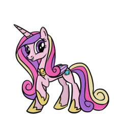 Size: 572x605 | Tagged: safe, artist:sirvalter, princess cadance, g4, cute, cutedance, female, smiling, solo