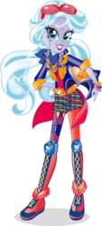 Size: 240x530 | Tagged: safe, sugarcoat, equestria girls, g4, my little pony equestria girls: friendship games, box art, female, merchandise, ponied up, simple background, solo, transparent background