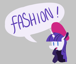 Size: 875x738 | Tagged: safe, artist:enma-darei, rarity, g4, alternate hairstyle, beatnik rarity, beret, clothes, fashion, female, hat, one word, simple background, solo, that pony sure does love fashion