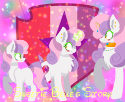 Size: 600x486 | Tagged: safe, artist:xxwhiteangelsxx, sweetie belle, g4, cutie mark, earring, female, jewelry, magic, makeup, older, piercing, solo, teenager, the cmc's cutie marks