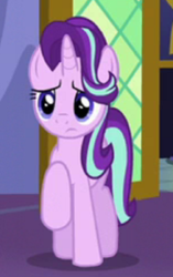 Size: 364x578 | Tagged: safe, screencap, starlight glimmer, g4, my little pony: friendship is magic, no second prances, cropped, cute, female, raised hoof, solo