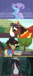 Size: 1280x2880 | Tagged: safe, screencap, sheriff silverstar, trixie, trouble shoes, pony, unicorn, g4, drama, female, image macro, justice, mare, meme, text