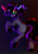 Size: 768x1100 | Tagged: safe, artist:fanaticpanda, king sombra, g4, curved horn, dark magic, grin, horn, loose hair, magic, male, missing accessory, rearing, solo, sombra eyes, unshorn fetlocks