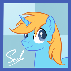 Size: 500x500 | Tagged: safe, artist:soulfulmirror, oc, oc only, oc:paladin, bust, portrait, solo
